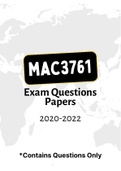 MAC3761 - Exam Questions PACK (2020-2022)
