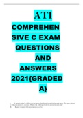 ATI  COMPREHENSIVE C EXAM  QUESTIONS AND ANSWERS 2021&lbrace;GRADED A&rcub; 