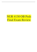 NUR 4130  OB  Peds Final Exam Review.