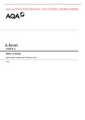 AQA A-LEVEL PSYCHOLOGY 7182&sol;2 PAPER 2 MARK SCHEME