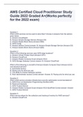 AWS Certified Cloud Practitioner Study Guide 2022 Graded A&plus;&lpar;Works perfectly for the 2022 exam&rpar;