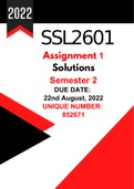SSL2601 Assignment 1 (Solutions) For Sem 2 (2022) Code: 852757. Due 22 August, 2022. ⭐⭐⭐⭐⭐