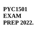 PYC1501-Basic Psychology EXAM PREP 2022.