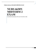 WALDEN UNIVERSITY, NURS 6630N MIDTERM 2 EXAM (Newly Updated 2021 Exam Elaborations Questions with Answers