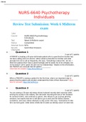 WK6Midterm&lowbar;6640&lowbar;copy - NURS-6640 PsychotherapyIndividualsReview Test Submission&colon; Week 6 Midterm exam