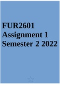 FUR2601 Assignment 1 Semester 2 2022
