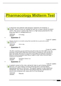       Walden University&sol;NURS 6521   Pharmacology Midterm Test 90&sol;100&percnt; Answered Questions & Answers