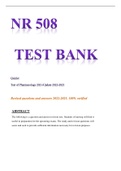  Test Bank Pharmacology, 2021 Update Study Guide