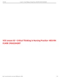 VCE Lesson 02 - Critical Thinking in Nursing Practice- HESI RN FLMIR 1904COHORT