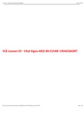VCE Lesson 09 - Vital Signs-HESI RN FLMIR 1904COHORT