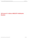 VCE Lesson 10 - Asthma -NRSG2570- Multisystem Disorders