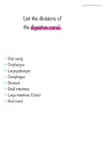 ANA161 digestive system flashcards