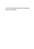 ACCT 4553- Ethical Issues in Accounting Final Exam Review.
