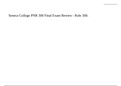 Seneca College PNR 300 Final Exam Review - Role 300.
