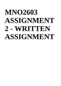 MNO2603-Safety Management IIA ASSIGNMENT 2 LATEST UPDATED GRADE A+ 2022.