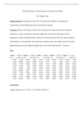 The determination of gravitational acceleration lab report