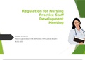 NURS 6050 Topic 3 Assignment (Regulation for Nursing Practice Staff Development Meeting)