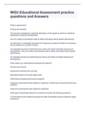 WGU Educational Assessment practice questions and Answers