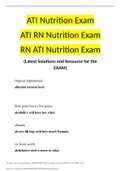 RN ATI Nutrition Exam 2021