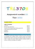 TRL3708 ASSIGNMENT 1 SEMESTER 2 2022
