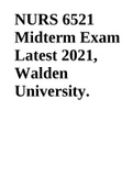 NURS 6521-Advanced Pharmacology Midterm Exam Latest 2021.