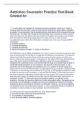 Addiction Counselor Practice Test Book Graded A&plus;