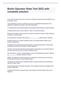 Boiler Operator State Test 2022 with complete solution
