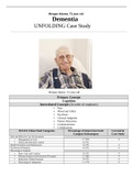 Case Study Dementia, UNFOLDING Case Study, Morgan Adams, 72 years old, (Latest 2021) Correct Study Guide, Download to Score A