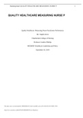 Essay NR506NP Week 3 Paper&comma;Quality Healthcare&colon; Measuring Nurse Practitioner Performance &lpar;SOLVED&rpar;  Running head&colon; QUALITY HEALTHCARE MEASURING NURSE P 1 Quality Healthcare&colon; Measuring Nurse Practitioner Performance Chamberlain College of Nursing NR506NP&colon; Hea