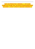 NUR 339-PREDICTOR&lowbar;VERSION&lowbar;1&lowbar;150 Q &AS COMPLETE EXAM TEST SATISFACTIONGUARANTEED SUCCESS&Tab;LATEST UPDATE 2022&sol;2023 GRADED A&plus;