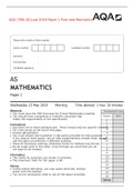 AQA A-LEVEL ECONOMICS 7136&sol;1 MARK SCHEME VERSION 1