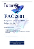 FAC2601 Assignment 1 Semester 2 2022