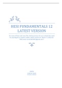 HESI Fundamentals 12 latest versions