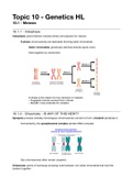 Summary of IB Biology Topic 10 (Genetics and Evolution)