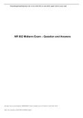 NR 602 Midterm Exam – Question and Answers