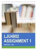 LJU4802 Assignment 1 Semester 2 2022