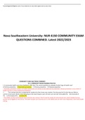 Nova Southeastern University- NUR 4150 COMMUNITY EXAM QUESTIONS COMBINED. Latest 2022/2023
