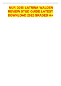 NUR 3045 LATRINA WALDEN REVIEW STUD GUIDE LATEST DOWNLOAD 2022 GRADED A+