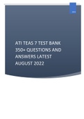ATI TEAS 7 TEST BANK 350+ QUESTIONS AND ANSWERS LATEST AUGUST 2022