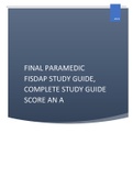 FINAL PARAMEDIC FISDAP STUDY GUIDE, COMPLETE STUDY GUIDE SCORE AN A