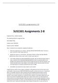 SUS1501 Assignments 2-8