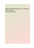 Shadow Health-Danny Riviera - Subjective Data Collection. Verified Document.