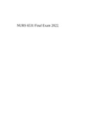 NURS 6531 Final Exam 2022.