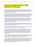 Business Intelligence Exam 1 2022 &lpar;Q&A&rpar; solved 100&percnt;