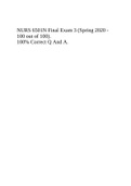 NURS 6501N Final Exam 3 (Spring 2020 - 100 out of 100). 100% Correct Q And A.