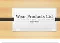 Wear Products Ltd - ppt Business Decision Making