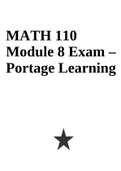 MATH 110 Module 3 Problem Set 1-3 Answers&comma; MATH 110 Module 9 Exam Questions and Answers New 2023&comma; MATH 110 Statistics Exam Opener 2023 Revised Questions and Answers&comma; Math 110 Module 10 -Various Tests&colon; Introduction & MATH 110 Module 8 Exam Latest Updated 2