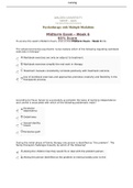 Psychotherapy with Multiple Modalities Midterm Exam - Week 6 WALDEN UNIVERSITY NRNP – 6645