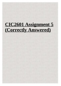 CIC2601-Computer Integration In The Classroom Assignment 5 (Correctly Answered).