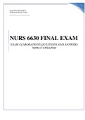 WALDEN UNIVERSITY NURS 6630 FINAL EXAM &lpar;EXAM ELABORATIONS QUESTIONS AND ANSWERS NEWLY UPDATED Graded A